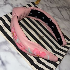 Lele Sadoughi Dallas store opening hand painted headband